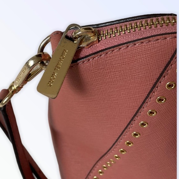 Michael Kors Ciara Grommet Bag Satchel, Rose Color, Antique Saffiano Leather - Picture 4 of 15